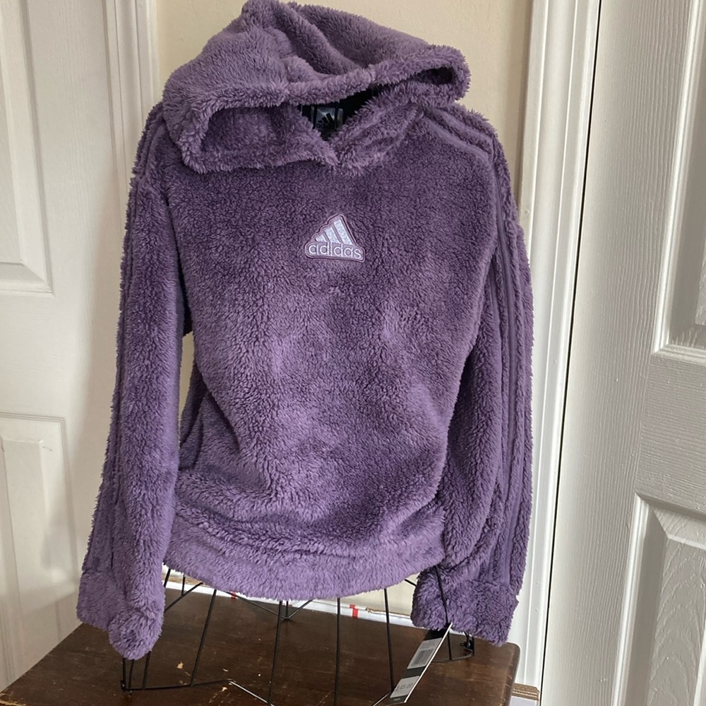 Adidas Girls Lg Large 14 hooded pullover NEW!
